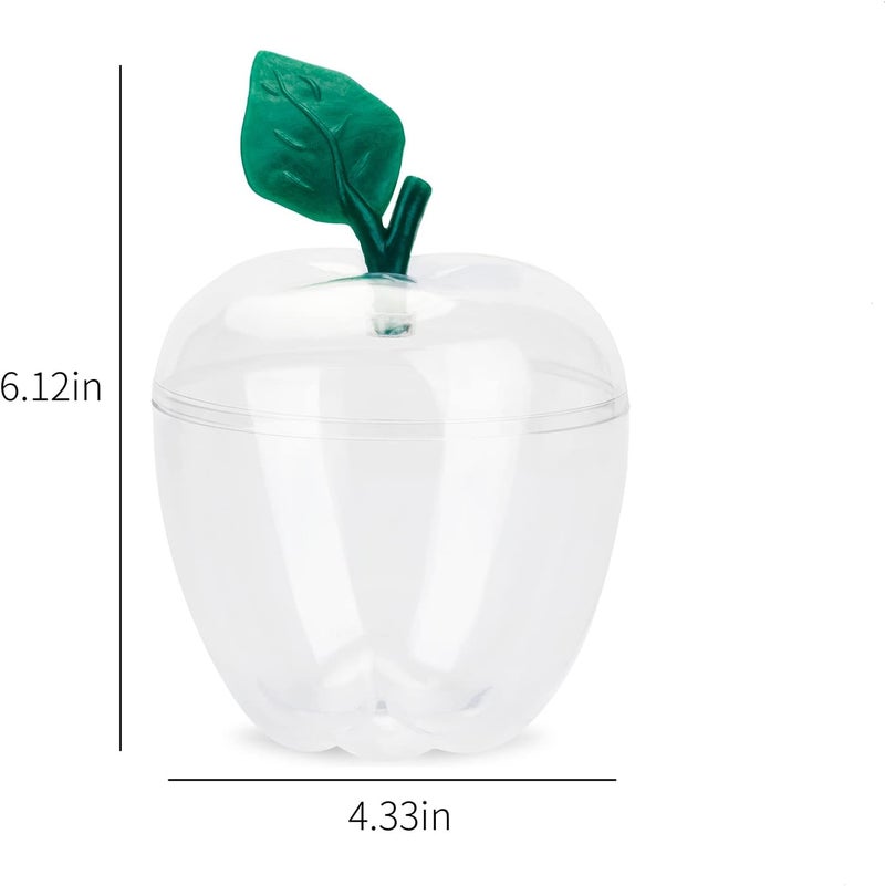 HANZE Large Clear Apple Container, Apple Shaped Candy Toy Filling Containers Jar, Back To School Teacher Appreciation Gift, Wedding Party Ornaments Christmas Decorations Supplies Favors - Image 5